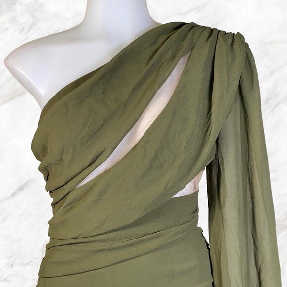 Michael Costello x REVOLVE Mai Mini Dress in Olive - Picture 7 of 12